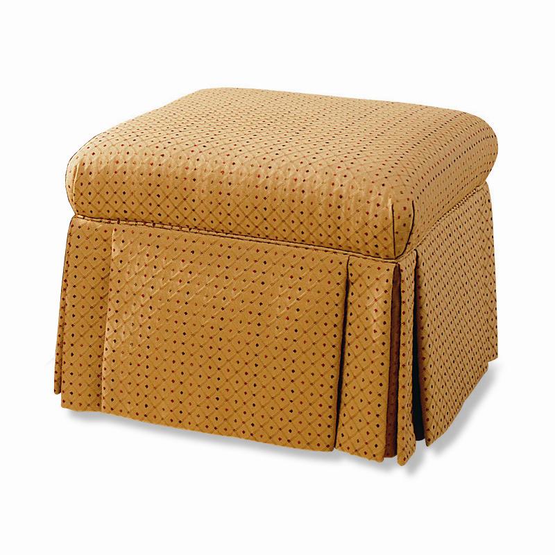 Sherrill Traditional 6009 Square Bench / Ottoman with Skirt Baer's